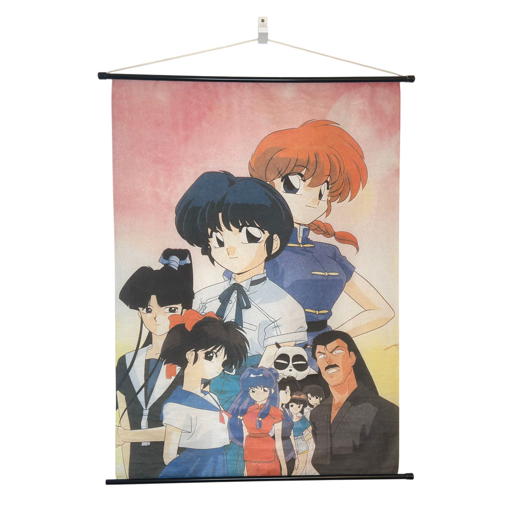 Ranma 1/2 Anime Wall Scroll 32x42 Tapestry Fabric Hanging Poster 90s Rare *Read